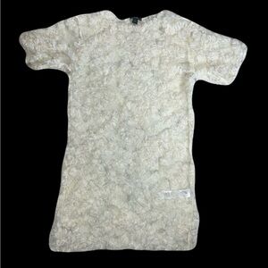 Nasty Gal Transparent Cream Lace Dress
